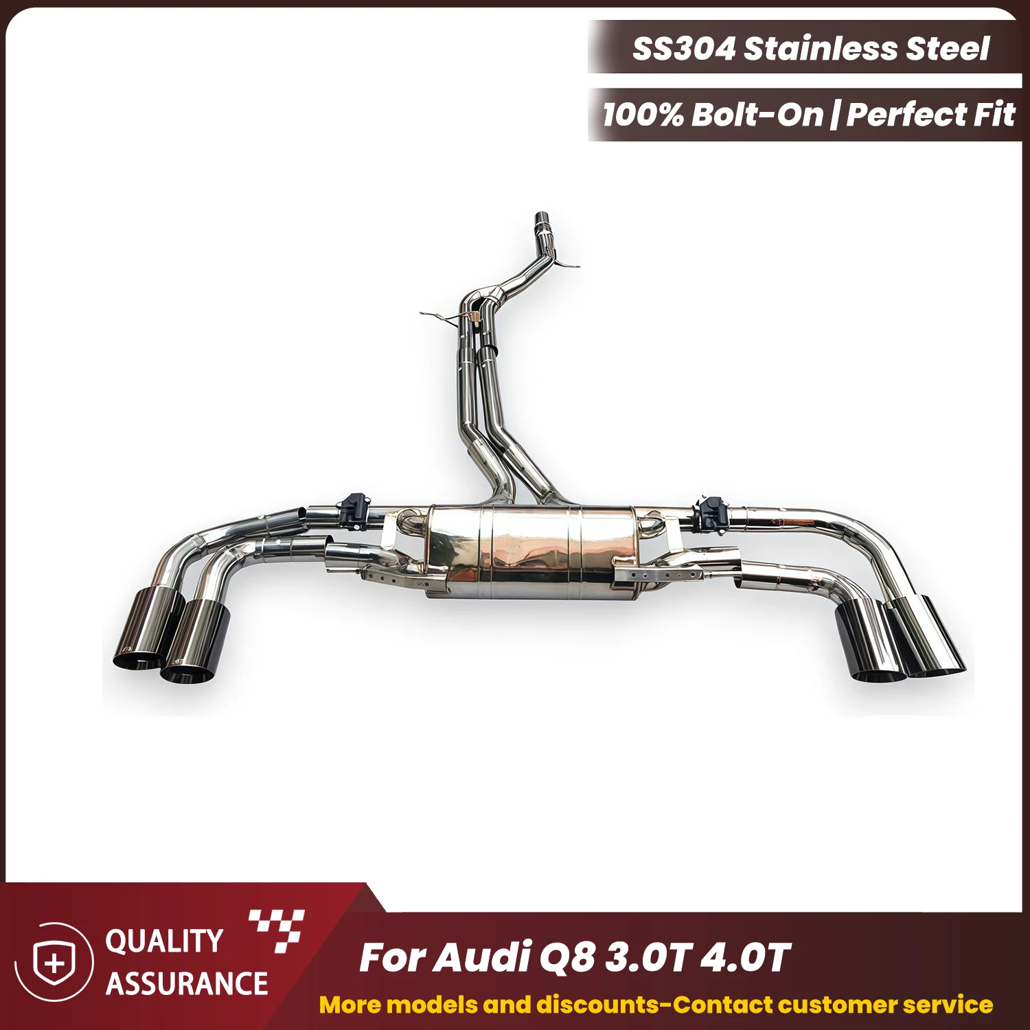 

ECCF Valvetronic Catback Exhaust For Audi Q8 3.0T 4.0T Aggressive Exhaust Sound Performance Upgrade Easy Installation