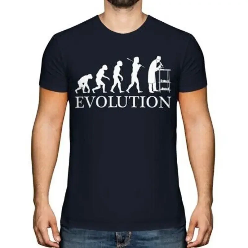 T-shirt pour homme Scientist Microscope Evolution, ensemble de diapositives cadeaux