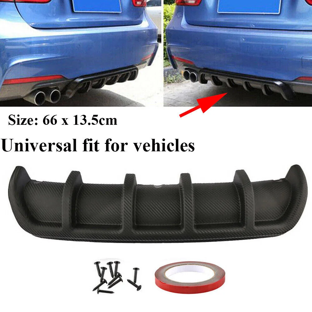 

Car Universal Rear Spoiler Bumper Diffuser Cover Trim Shark Fin Spoiler Lip Diffuser Automoble Bumper Protector