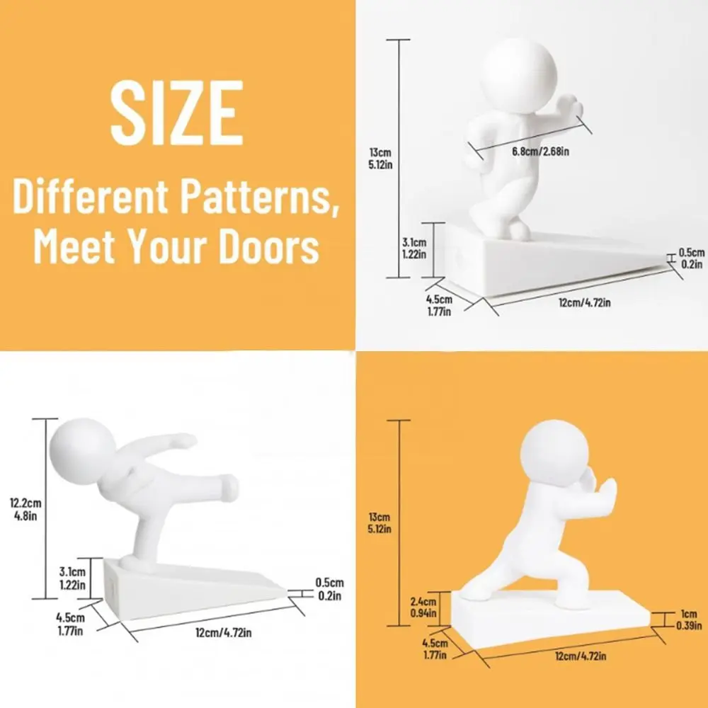 만화 장식 도어 스톱 무타공 액션 피규어 도어 스토퍼 미끄럼 방지 충돌 방지 도어 범퍼 가정 및 침실용