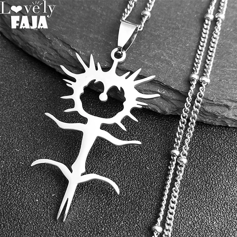 Fashion Ghostemane Stainless Steel Charm Necklaces for Women Ghostemane Pendant Chain Necklaces Jewelry collar N3790S03