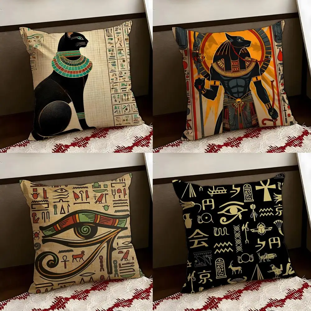 Ancient Egypt A-Anubis Cushion Cover Reversible Soft Durable