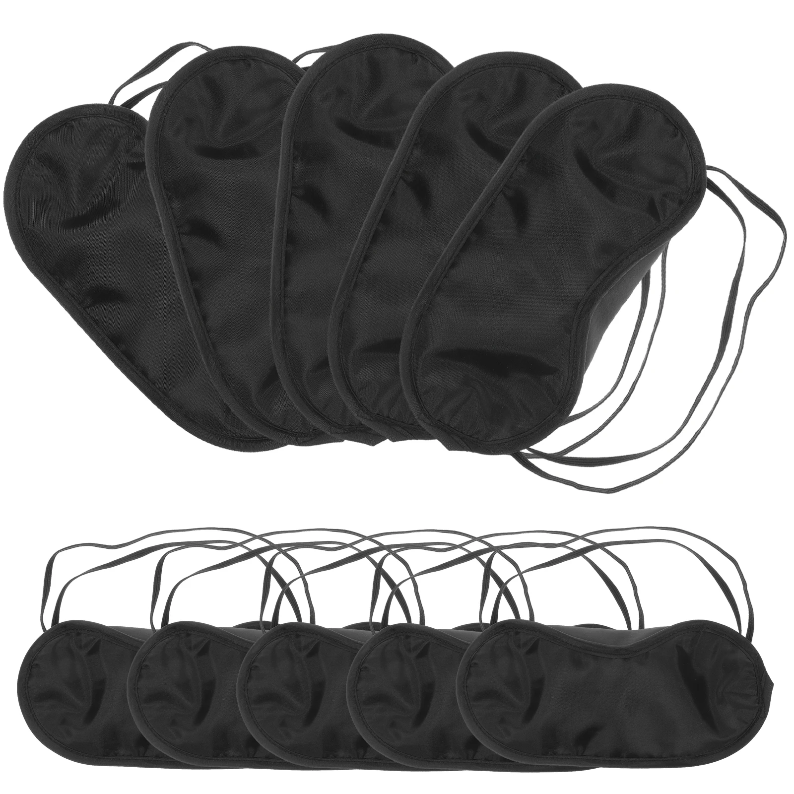 

10pcs Sleep Eye Mask Comfortable Light Blocking Reusable Cotton Travel Relief Eye Fatigue Soft