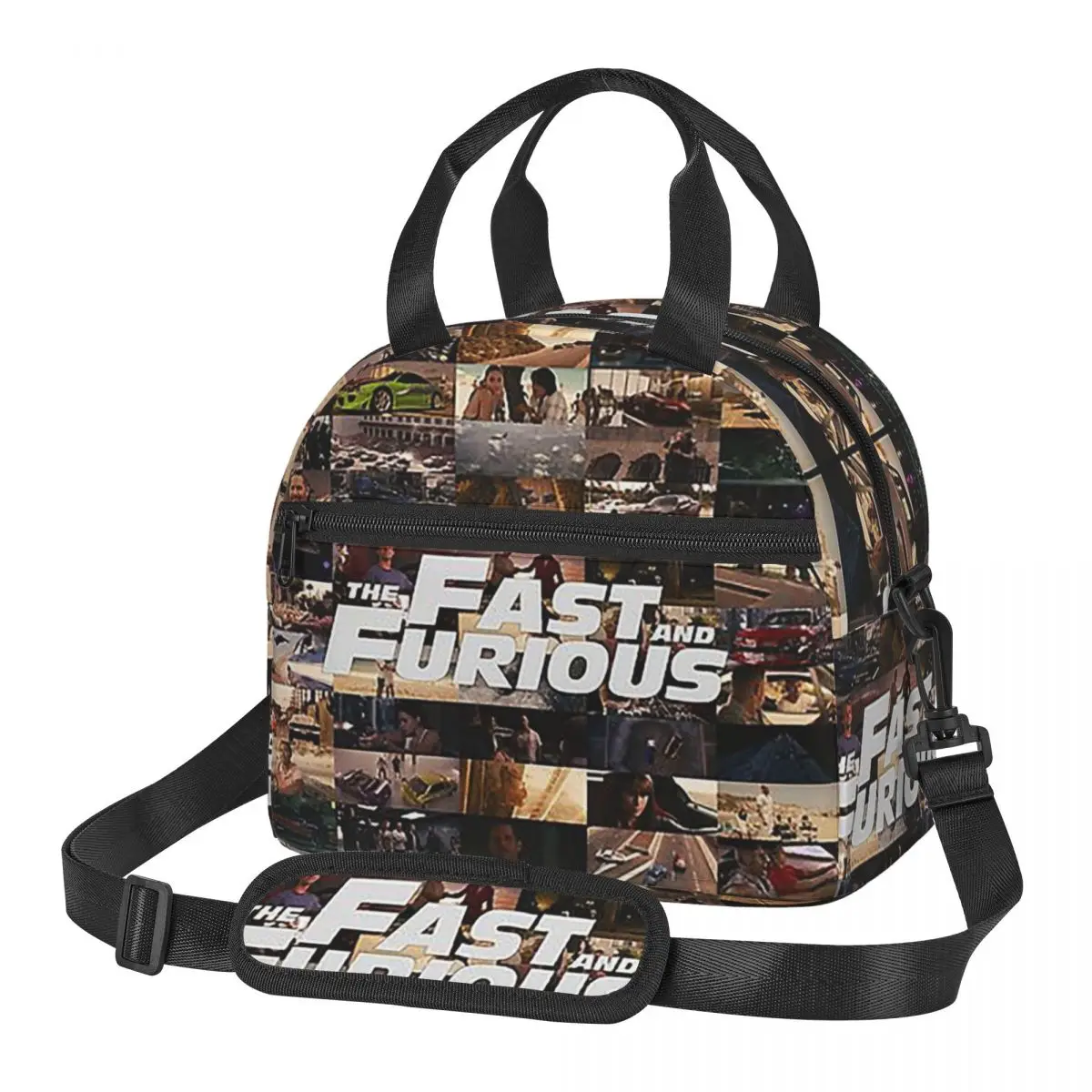 Fast And Furious Legends Tribute Lunch Bags Insulated Bento Box Leakproof Lunch Tote Picnic Bags Thermal Bag for Woman School