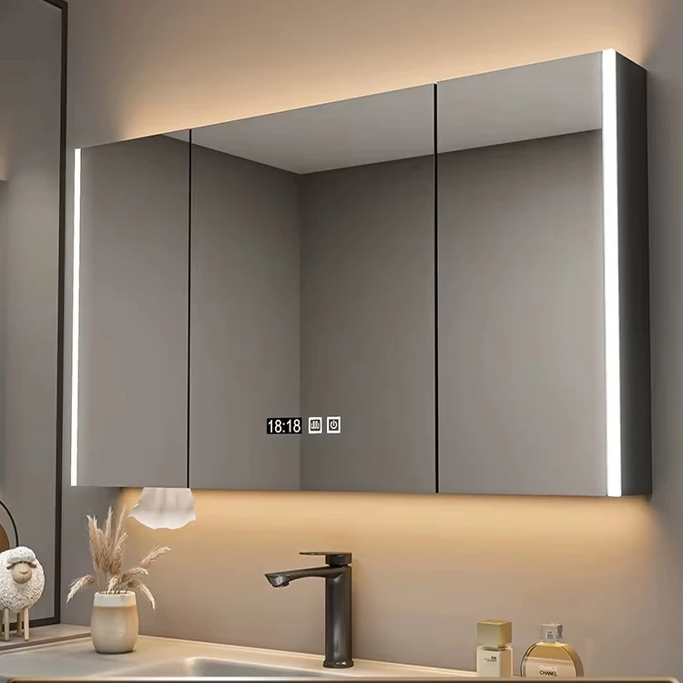 Professional LED Mirror Cabinet Intelligent Modern Design Touch Switch for Living Room Bedroom Hotel Use Stainless for Bathrooms