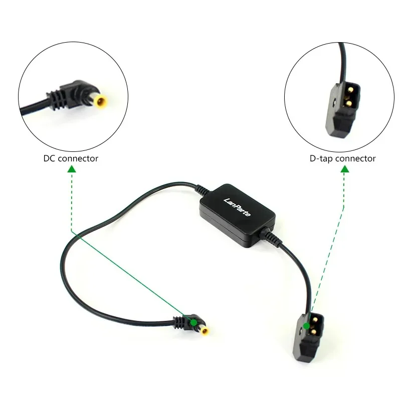 Lanparte Dtap Regulated 12V Power Cable for EVA1 FS7 FS5 and A / V Mount Battery of DSLR Camera Accessories