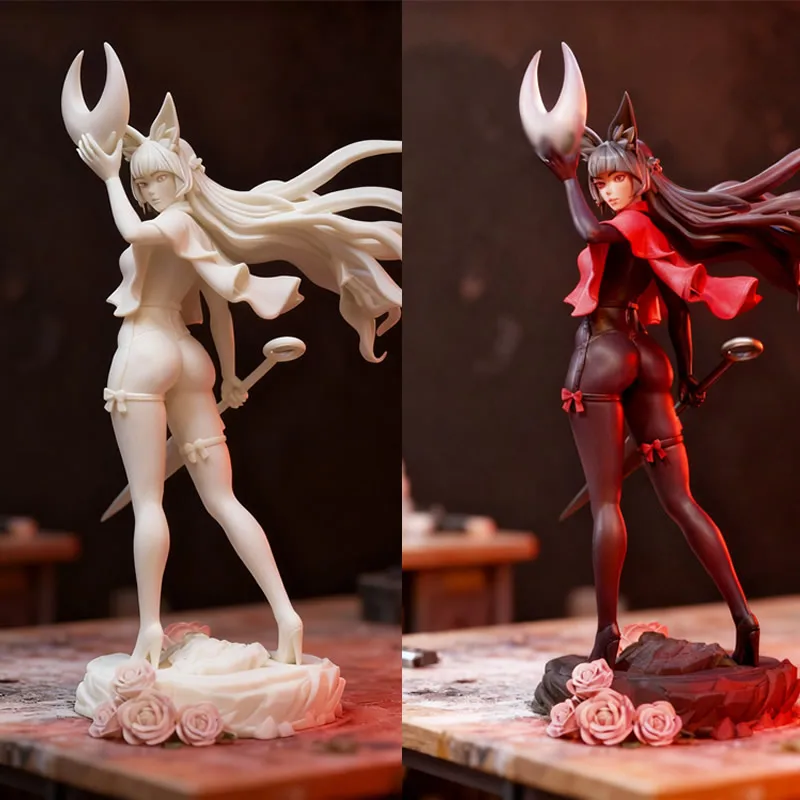 29cm-game-character-6852-miyabi-3d-print-model-unassembled-unpainted-gk-figure-white-resin-model-kit