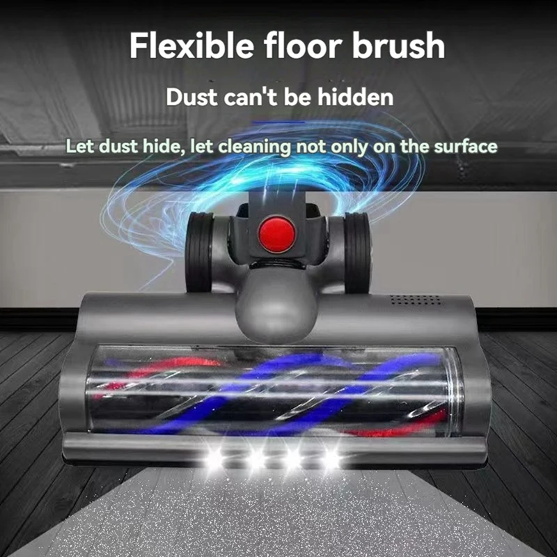 For Dyson V15 V11 V10 V8 V7 Hardwood Floor Cordless Stick Vacuum Cleaners With LED Headlights Soft Roller Brush Head