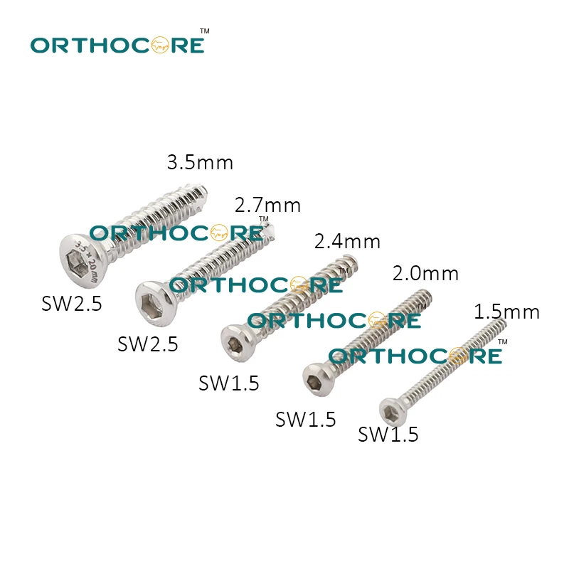 3.5 مللي متر الفولاذ المقاوم للصدأ مسامير القشرية ذاتية التنصت البيطرية الحيوانات الأليفة زرع العظام الجراحية المعدات الطبية #3
