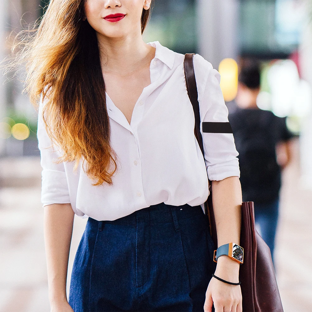 ปลอกแขนกันลื่นแบบปรับได้ ปลอกแขนเสื้อเชิ้ตแบบ unisex สำหรับผู้ชายและผู้หญิง ที่ยึดเสื้อเชิ้ตแบบยืดหยุ่นคุณภาพพรีเมียม ใช้งานได้ยาวนาน