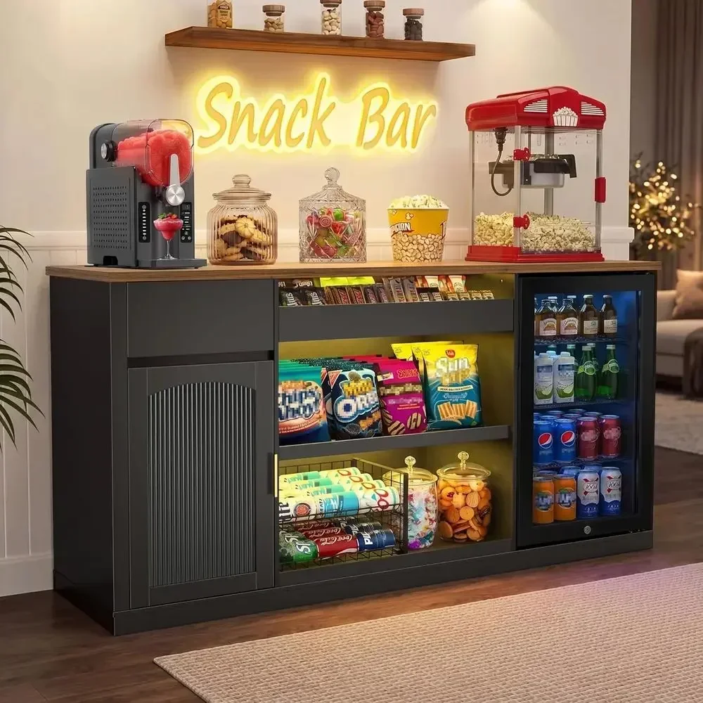 Snack Bar Cabinet with ridge Space, 70.1