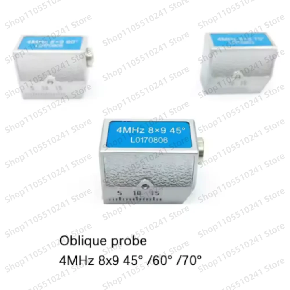Ultrasonic Flaw Detector Angle Beam Probe 4MHz 8X9 Multi Angle UT Transducer For Steel Weld NDT Inspection