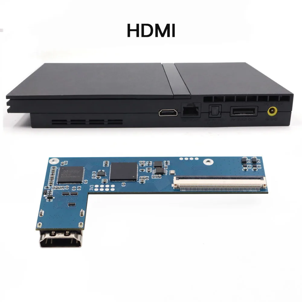 2025 أحدث Hispeedido PS2 Slim Digital HDMI Mod Kit Digital إلى Digital HDMI Mod Kit لوحدة التحكم PS2 Slim