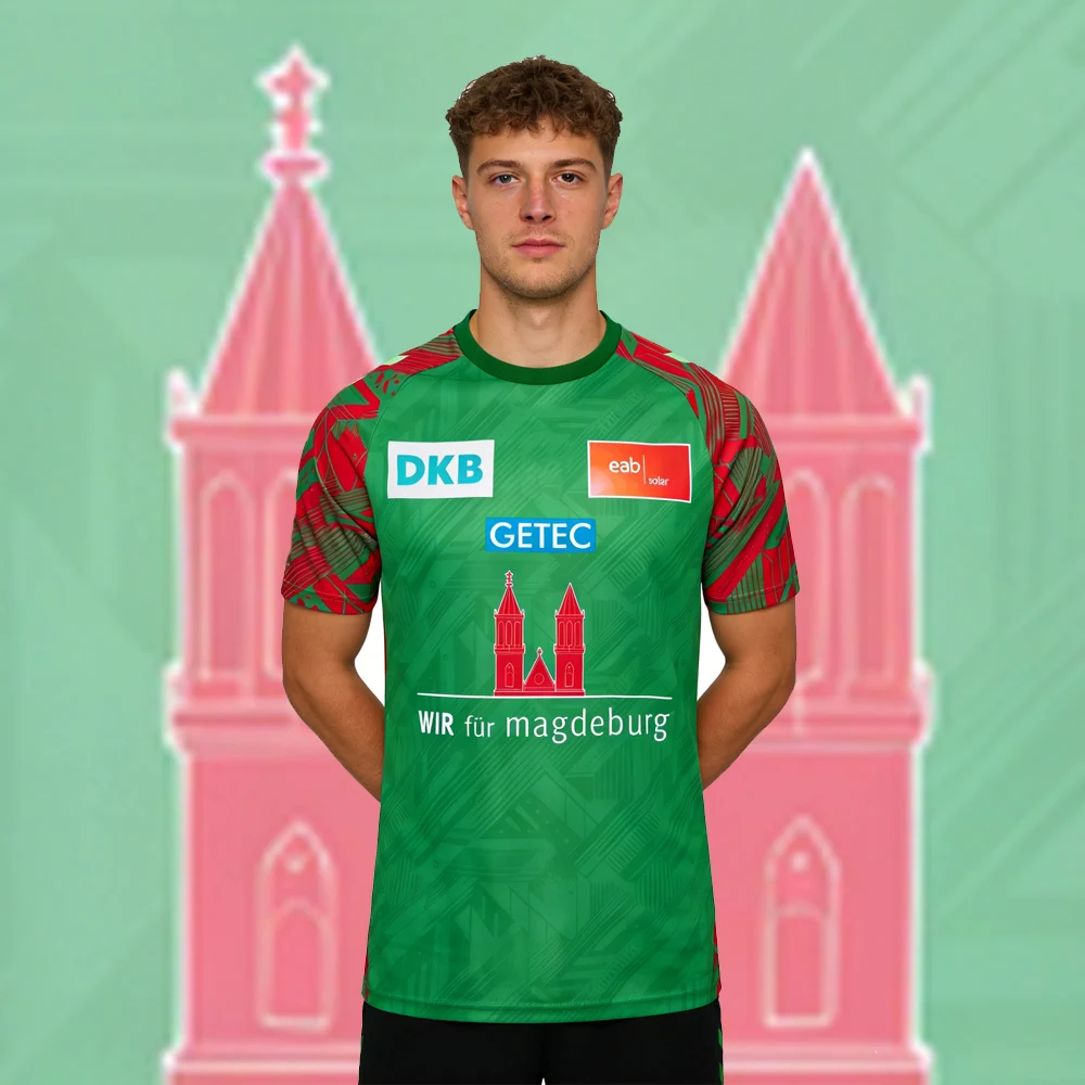 

Новинка 2026: Футболка для гандбола Magdeburg, детская спортивная одежда, оверсайз, тренировочная форма для гандбола, унисекс, спортивные футболки