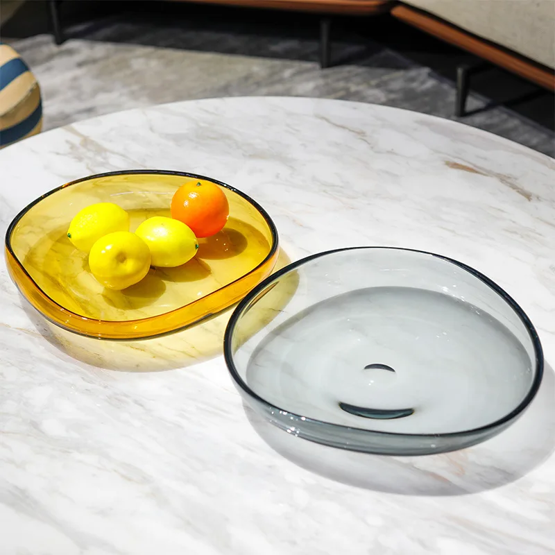Zml round fruit plate soft decoration ornament - sample room, sales office, living room, desktop display