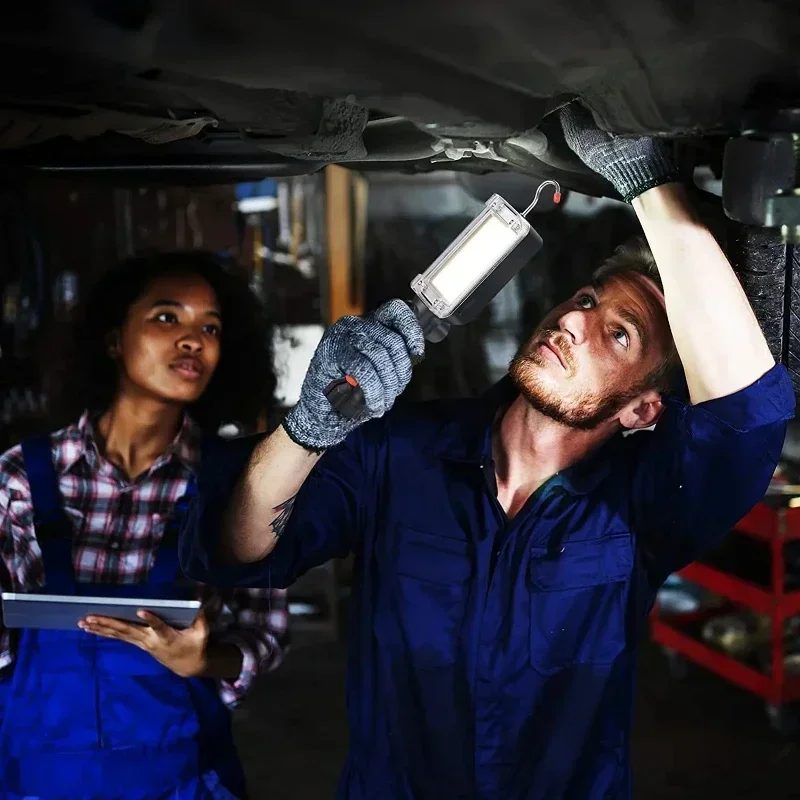 

Ультра-яркий портативный светодиодный рабочий фонарь 700LM — водонепроницаемый USB-перезаряжаемый фонарик COB с крючком для кемпинга и улицы