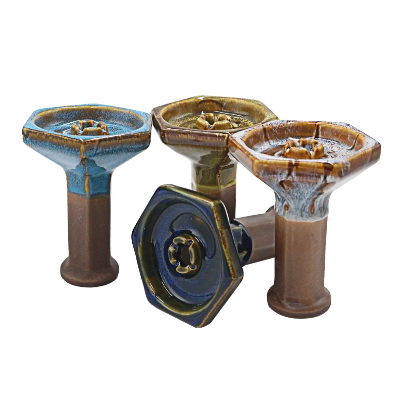 1PC  Hookah Ceramic One Hole Phunnel Bowl Shisha Head Nargile Sheesha Narguile Chicha Cachimbas Water Pipe Accessories