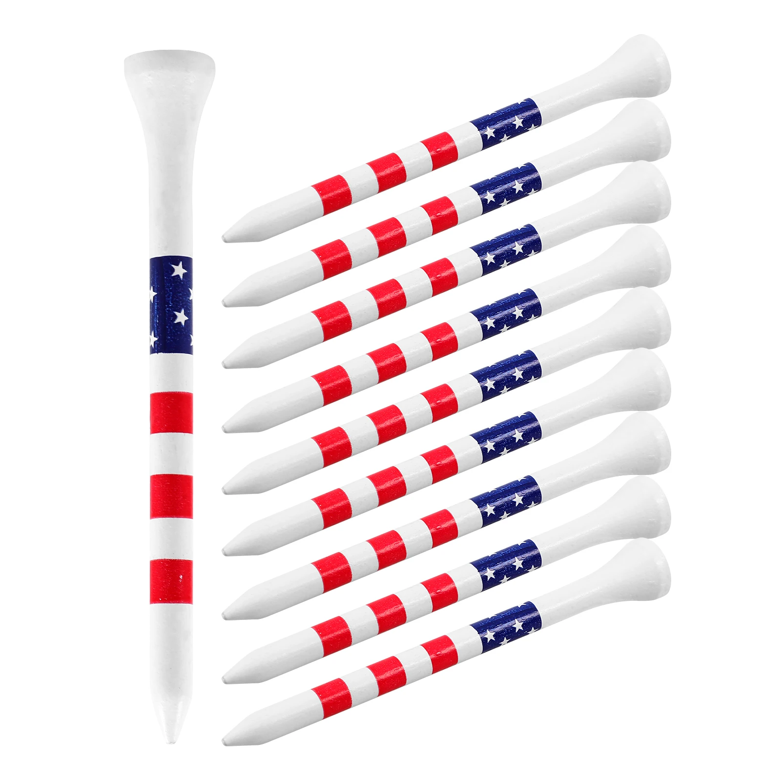 

20pcs Colorful Tees Wooden Ball Mounts Short Professional Holders Wood Small Golf Tee Durable Stands Replaceable Training