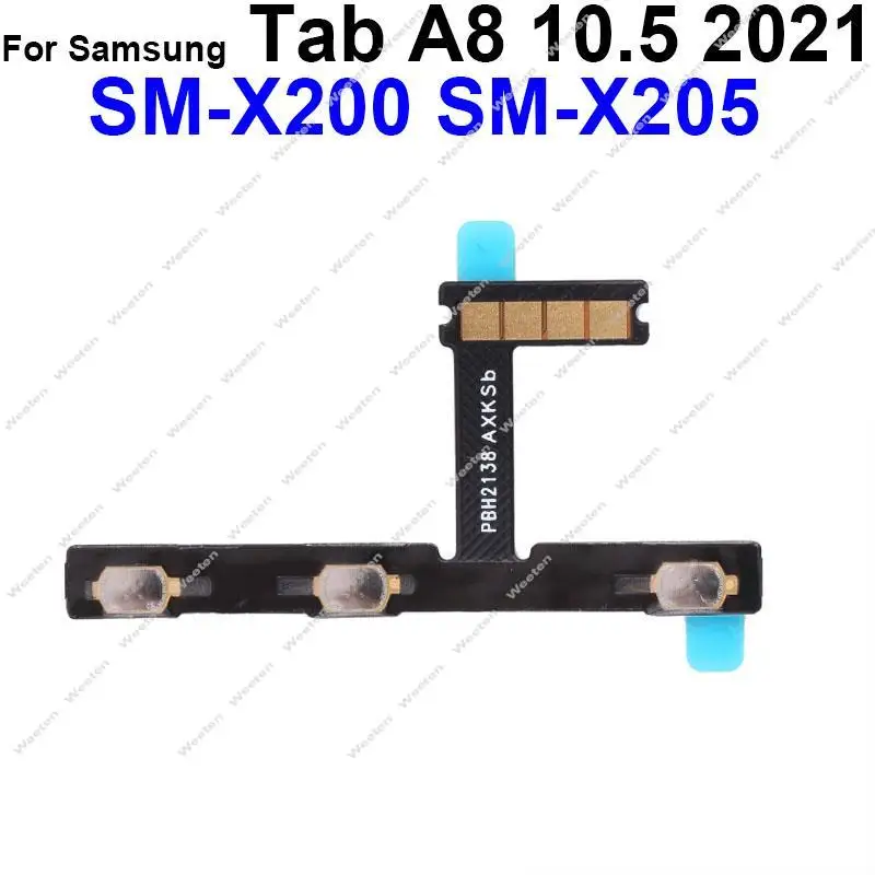 For Samsung Galaxy Tab A8 10.5 2021 X200 X205 SM-X200 SM-X205 On OFF Power Volume Buttons Up Down Flex Cable Replacement