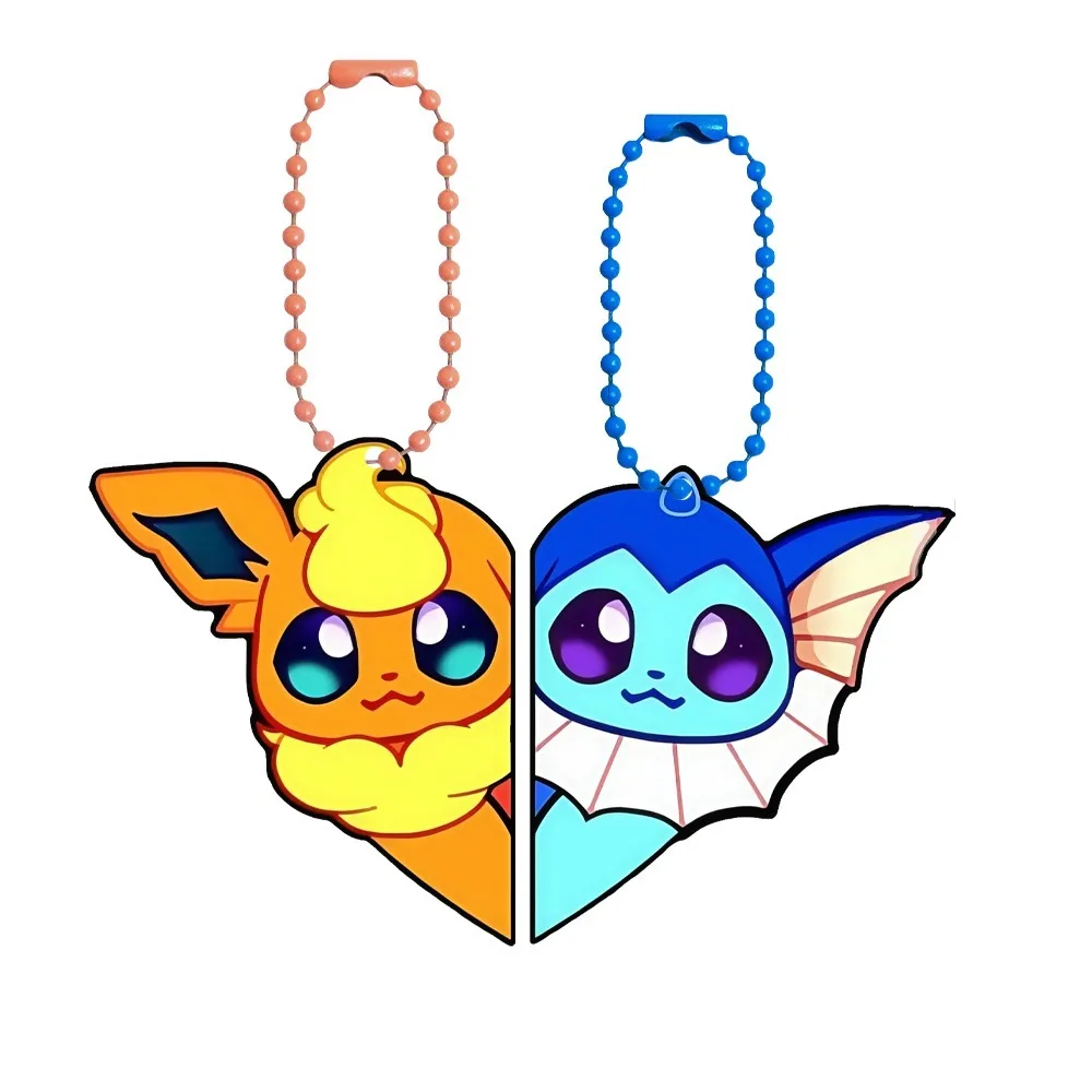 

DIY Pokemon Keychain Acrylic Eevee Leafeon Vaporeon Flareon Espeon Sylveon Jolteon Glaceon Anime Key Ring Lovers Pendant Gift