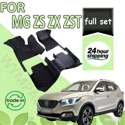 Non-hybrid Car Mats For MG ZS ZX ZST Astor ZS11 Crossover 2018~2022 Waterproof Floor Mats Push Button handbrake Car Accessories