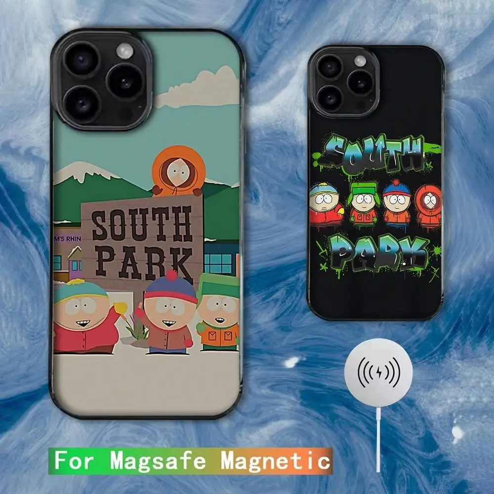 

Cartoon S-South P-Parkes Phone Case For iPhone 16e,16,15,14,13,12,11,Plus,Pro,Max,Mini Magsafe Magnetic Wireless Charging