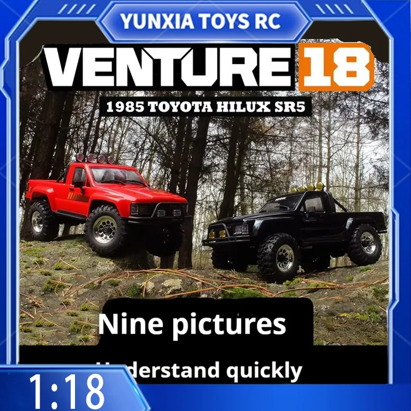 HPI Venture Remote Control Brushless Simulation 1/18 Toyota HILUX Hynix SR5 4WD Off road Climbing Vehicle Toy Gift