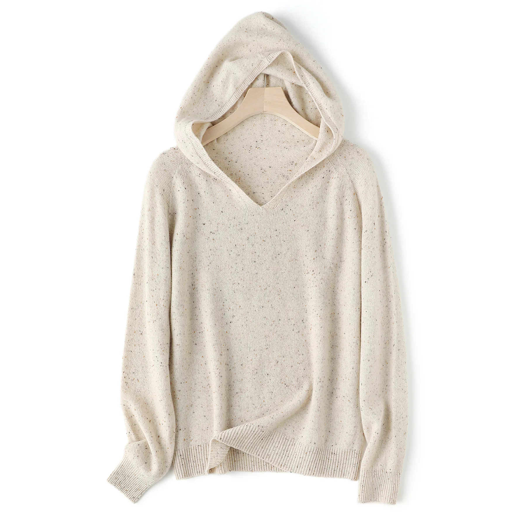 เสื้อสเวตเตอร์ขนแกะแท้ 100% รุ่น Winsleter ดีไซน์หรูหรา มีฮู้ด แขนยาว แฟชั่นผู้หญิง สไตล์ลำลอง ถักไร้รอยต่อ คอลเลคชั่นฤดูใบไม้ร่วง 2025 รุ่น T5O805CC