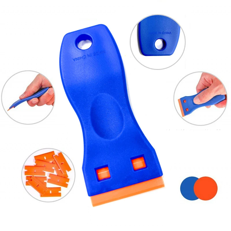 Hot Sale Reusable Plastic Razor Scraper for Craft Vinyl Weeding Decal Sticker Remover Scraper Tool Easily Remove Paint Scrapers