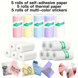 Mini Printer Paper Refill Roll, Thermal Paper Printable Sticker Paper For Pocket Wireless Printer For Study Notes, Work, Photos