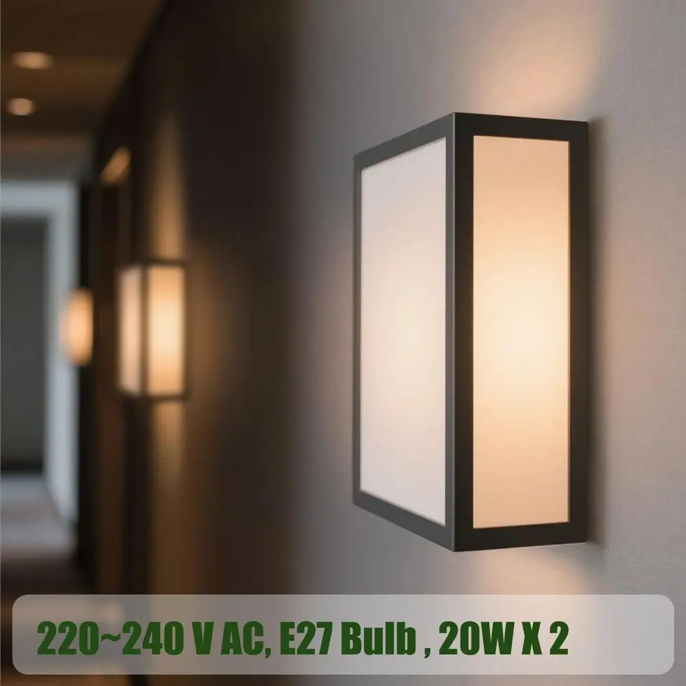 Picture 4: Outdoor Wall Lantern,IP54 Waterproof Outdoor Wall Lights,Modern Outside Wall Sconce,Aluminum Exterior Light Fixture for Front D