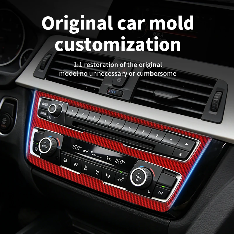 

Real Carbon Fiber For BMW F30 F32 F34 (2013-2019) Car Center Console CD Panel Trim Sticker, Auto Interior Tuning Accessories