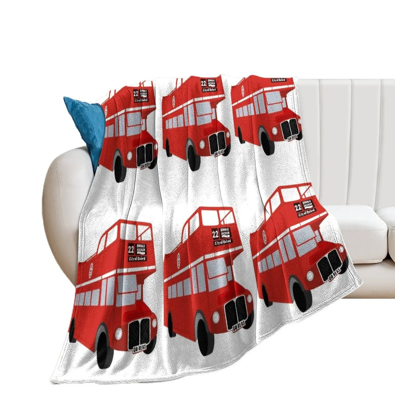 Double Decker Bus Throw Blanket Extra Large Throw Cute Plaid sofa bed for sofa Blankets