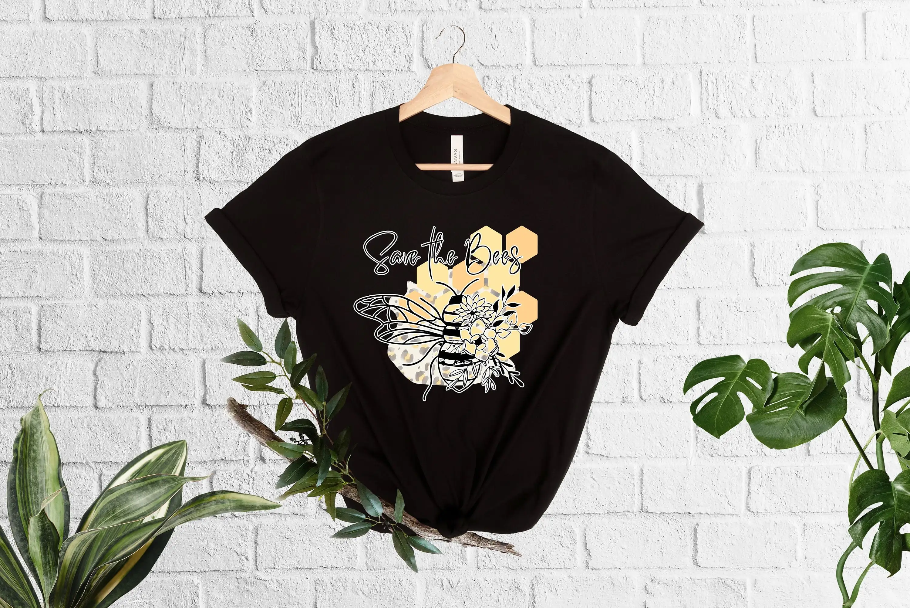 Save The Bees T Shirt Bee Conserve Endangered Animal Lover Nature Beekeeper