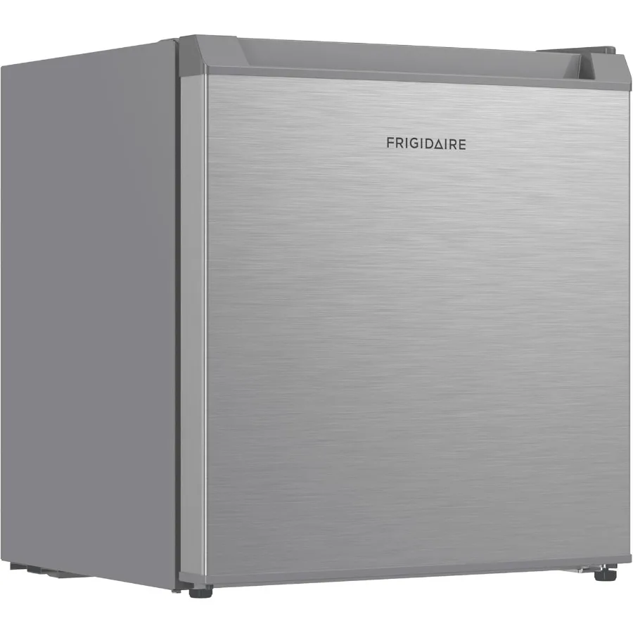 ثلاجة صغيرة بباب واحد EFR180 سعة 1.6 قدم مكعب من الفولاذ المقاوم للصدأ للاستخدام المنزلي أو المكتبي الحديث بتصميم مدمج مع موفر للطاقة