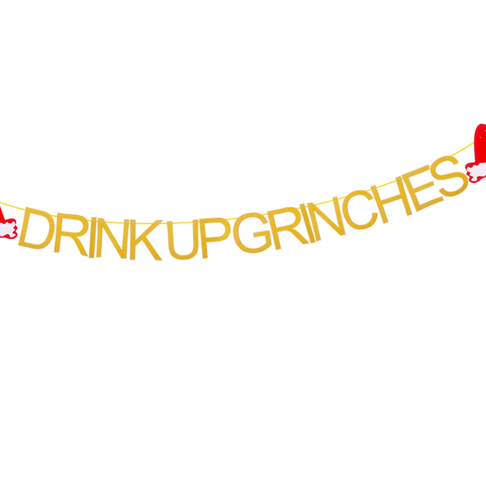 

1pc Christmas Party Decorations Paper Banner Hanging Flag For Holiday Events Design Festive Supplies Pull Flag