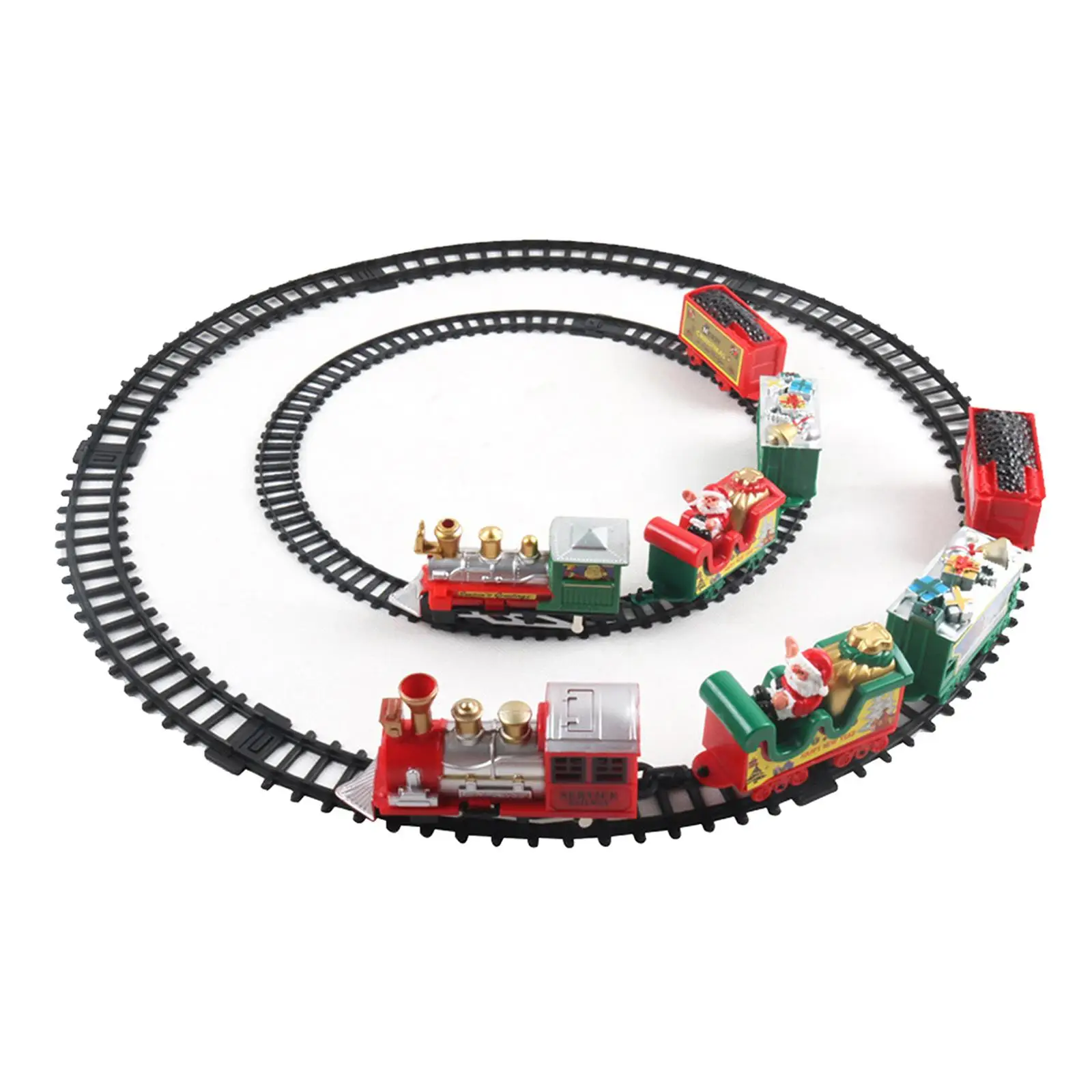 

Retro Christmas Train Set Toy with Track DIY Electric Educational Train Model Toys for Birthday Gift Children Kids Toddler Girls