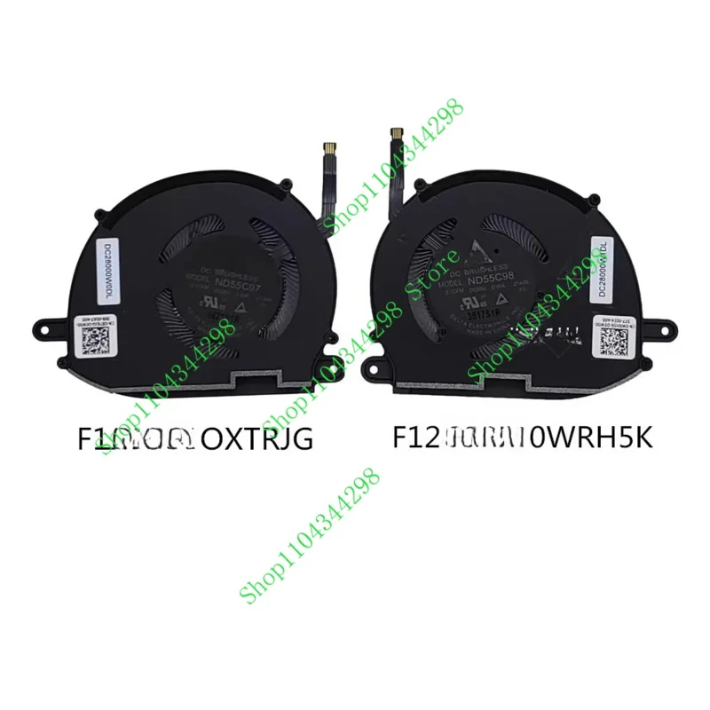 PJSE CPU GPU Cooling Fans for Dell XPS 13 PLUS 9320 Notebook PC Fan Cooler 0XTRJG 0WRH5K EG50040S1 CQ40 CQ50 S9A XTRJG WRH5K New