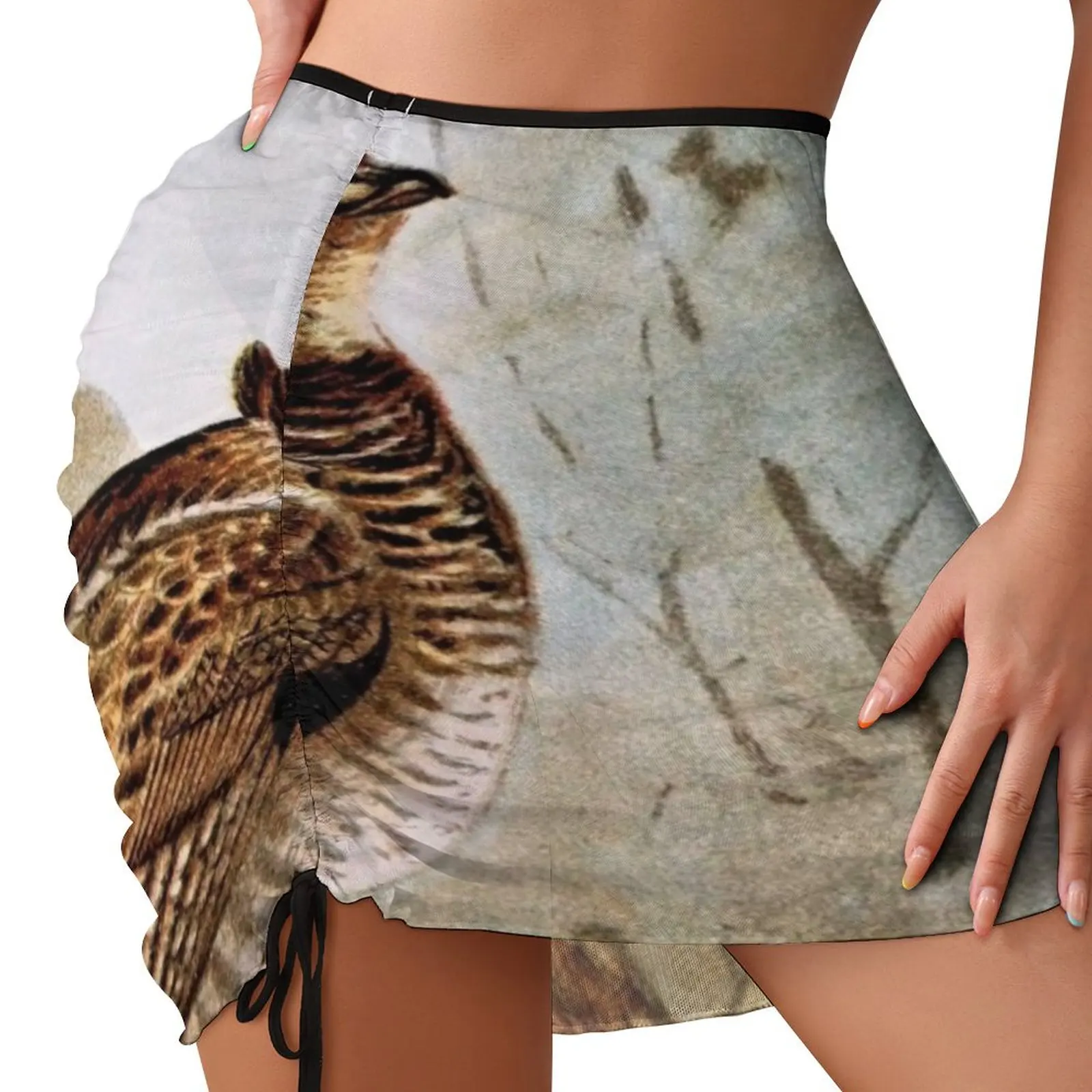 

Ruffed Grouse Beach Skirt korean women's clothes luxury women's skirt