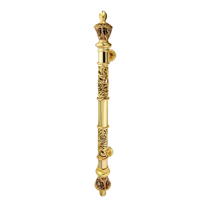 

Золотая дверная ручка для конференц-зала, коробка KTV, дверная ручка из цельного дерева, роскошная большая ручка для отеля в европейском стиле