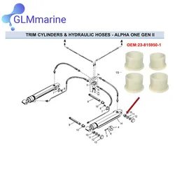 Power Trim Bushings For Mercruiser Stern Drives ALPHA ONE GEN.II Bravo XR/XZ 1 3 23-815950 8M0214952 18-2341