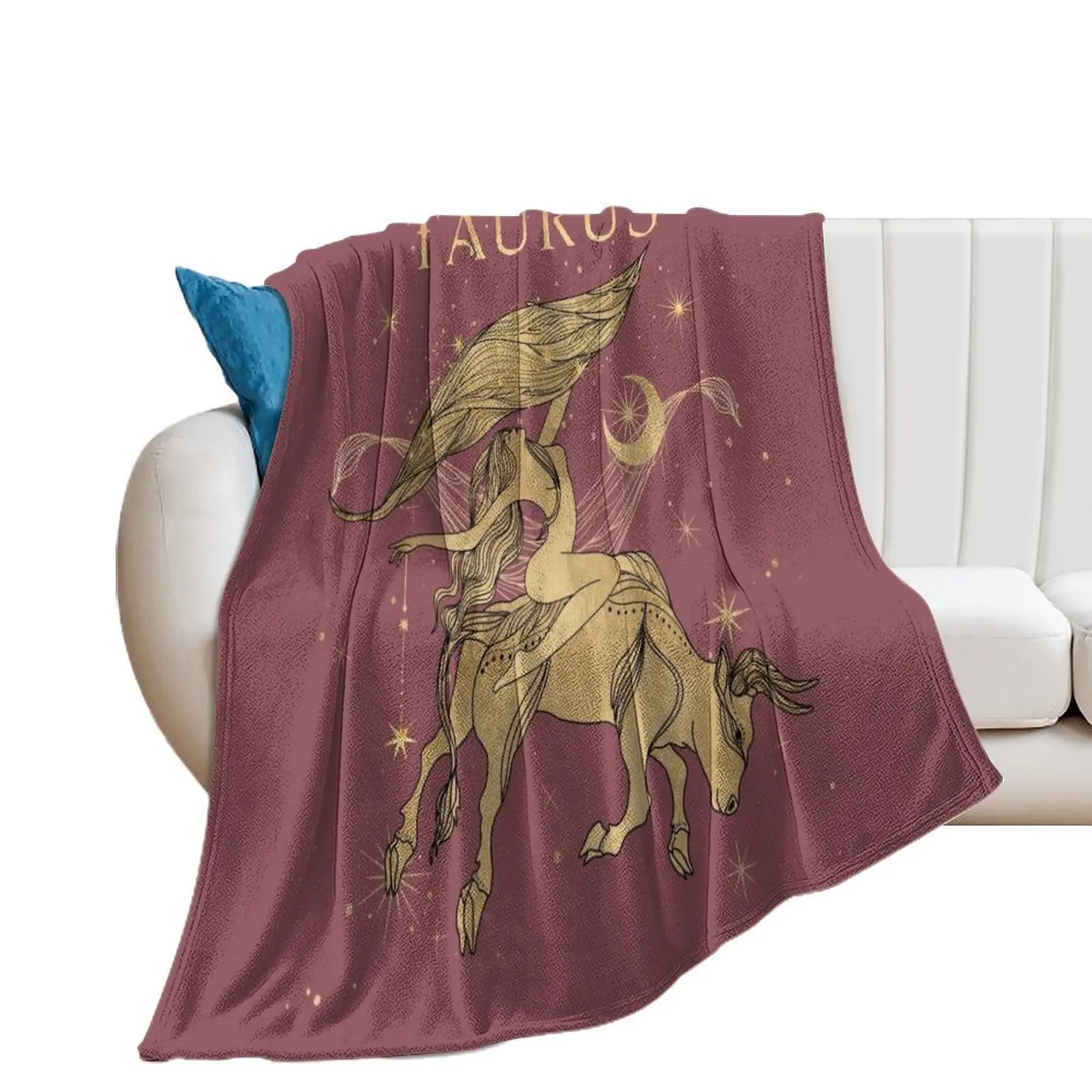 Taurus zodiac woman Throw Blanket cosplay anime Personalized Gift Blankets