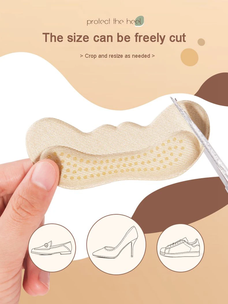 Heels Protector Adjust Size High Heel Sticker Pad Liner Grips Pain Relief Foot Care Insert Women Insoles for Shoes Accessories