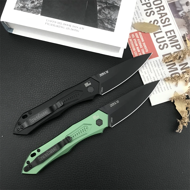 LEEK KS7800 Pocket Knife Tactical Camping Aluminum Alloy Handle Hunting and Rescue D2 Blade EDC Folding Knife