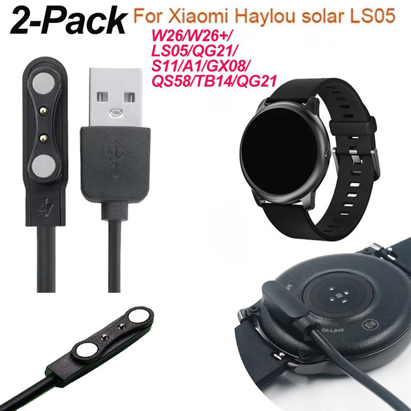 Cable de carga USB para reloj Xiaomi Haylou RT LS05S/YAMAY SW022/MI IMILAB KW66/Haylou Sloar LS05/Ticwatch CXB01, 1/2 unidades