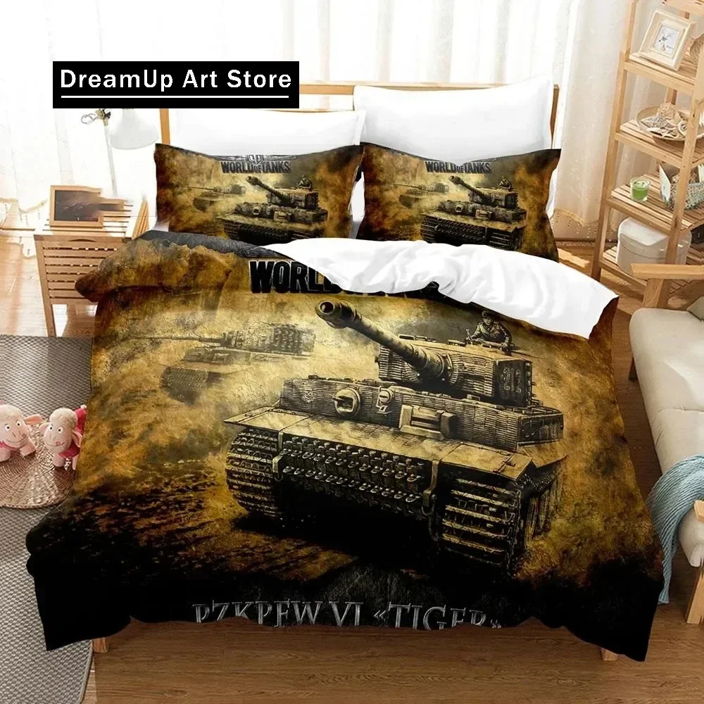 

3D Printed World of Tanks Bedding Set Boys Girls Twin Queen Size Duvet Cover Pillowcase Bed Kids Adult Home Textileextile