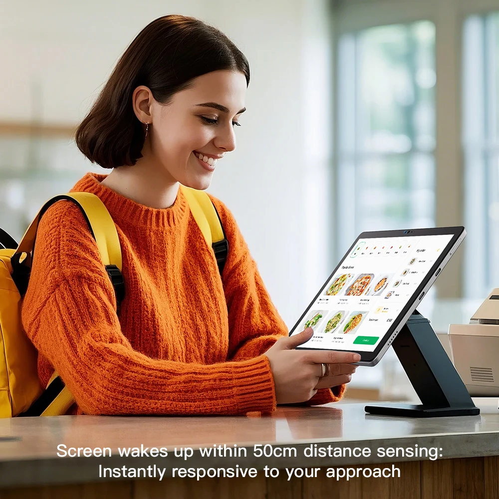 المزدوج Type-C PD اضغط لدفع اللافتات الرقمية NFC أندرويد لوحة اللمس اللوحي لقائمة المطاعم Softpos محطة طلب الكمبيوتر اللوحي