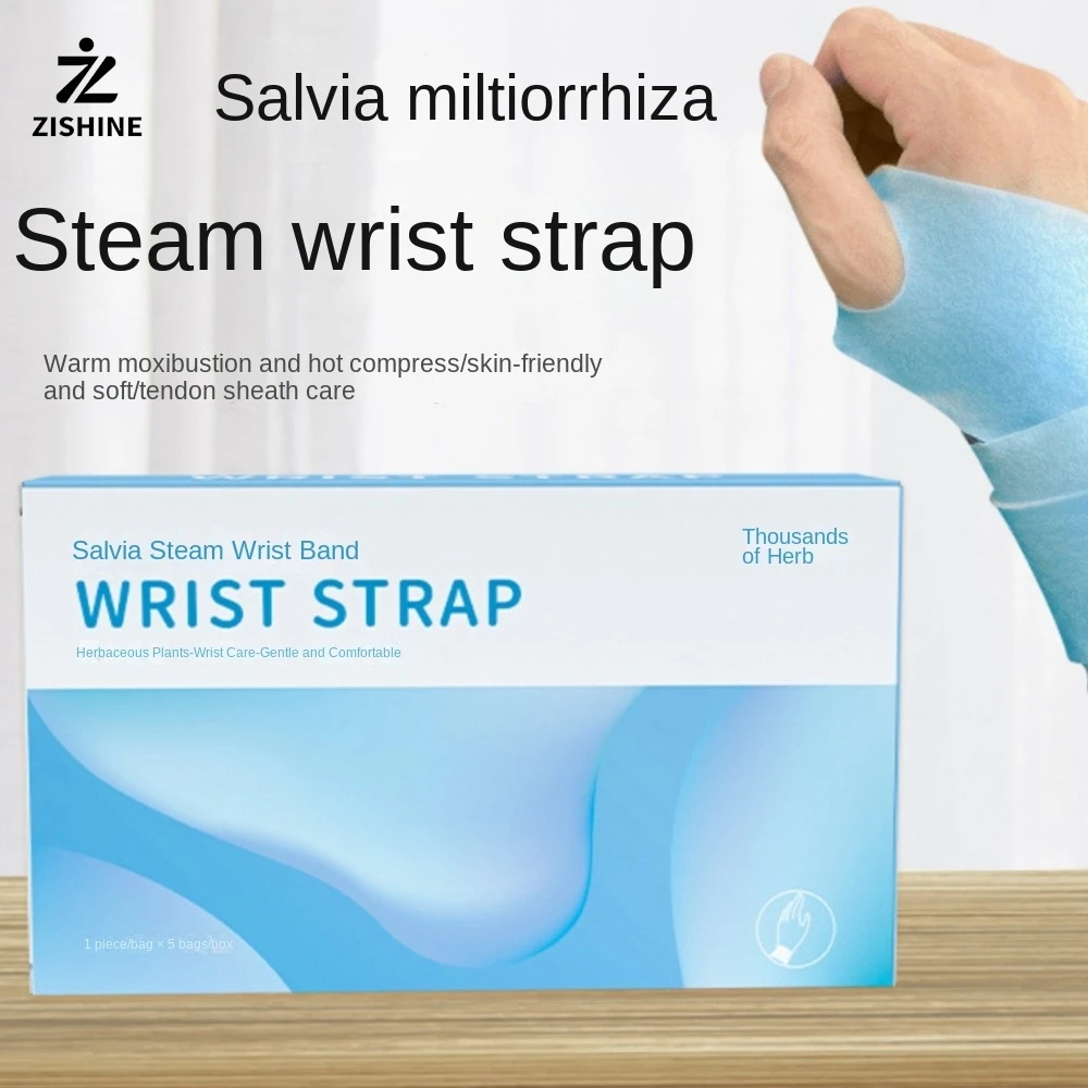 5/10 PC — Danshen Steam Wristband, Large Size, Protects Tendon Sheaths and Joints, Reduces Pain During Outdoor Sports