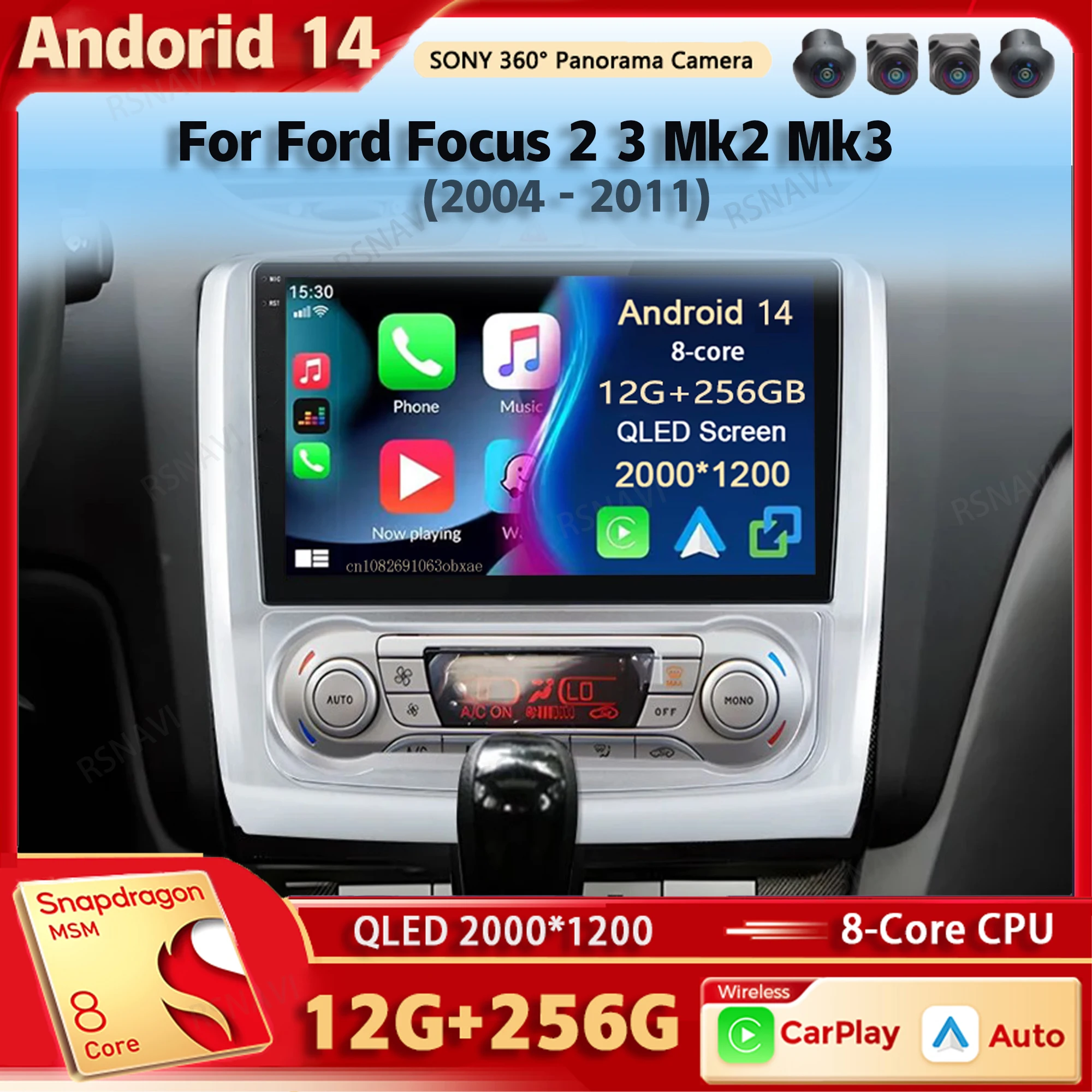

Android 14 Car Radio Multimedia Player For Ford Focus 2 3 Mk2 Mk3 2004 2005-2011 Auto Wireless Carplay Car Stereo Dsp BT wifi+4G