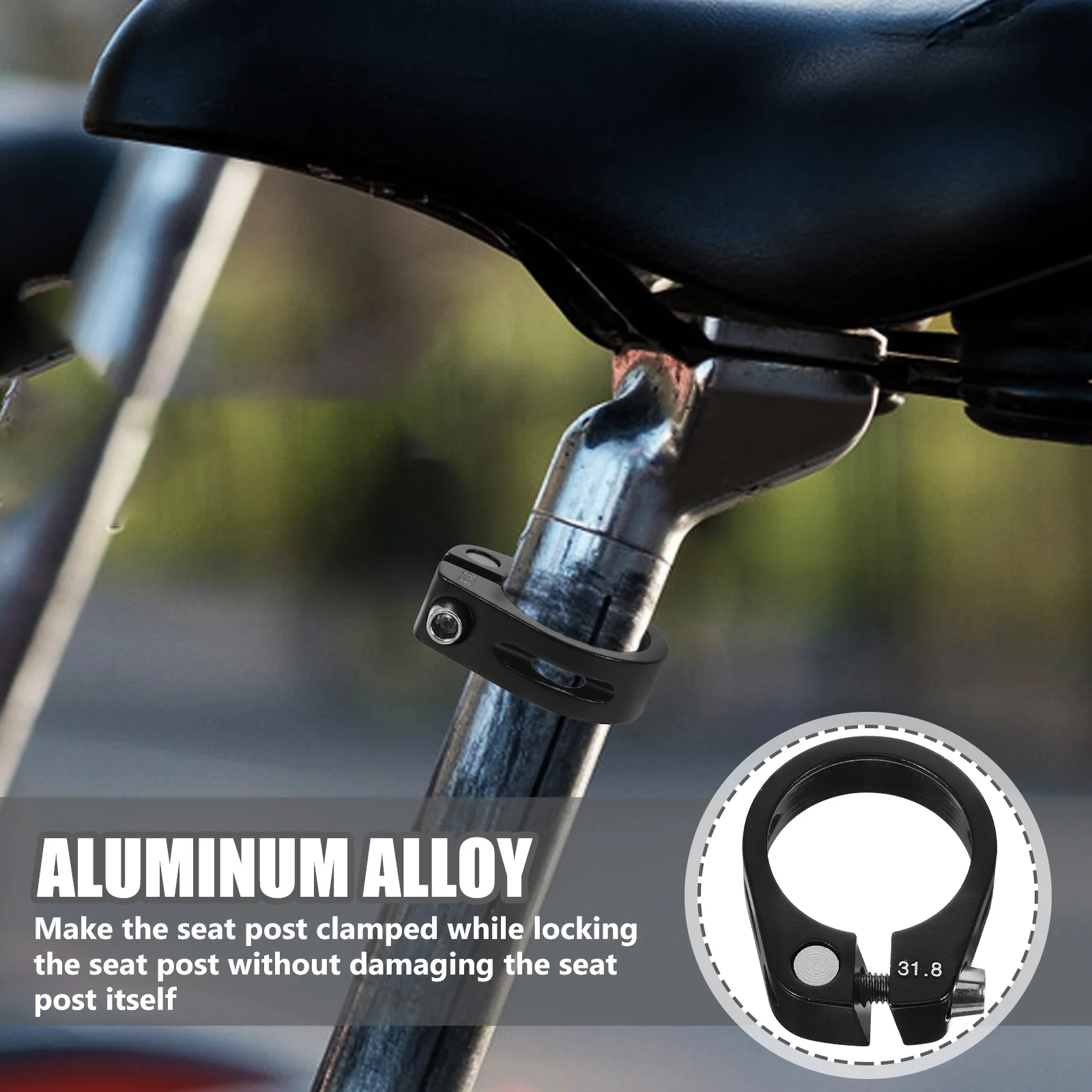 

Folding Bike Seat Tube Clamp Aluminum Alloy Seatpost Clamp Quick Release Seat Collar for Road Bikes Alloy Tube Clip